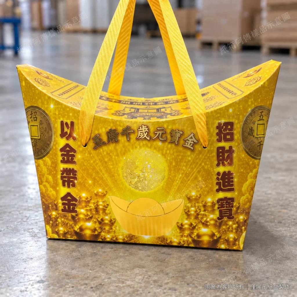 金元寶造型手提紙盒